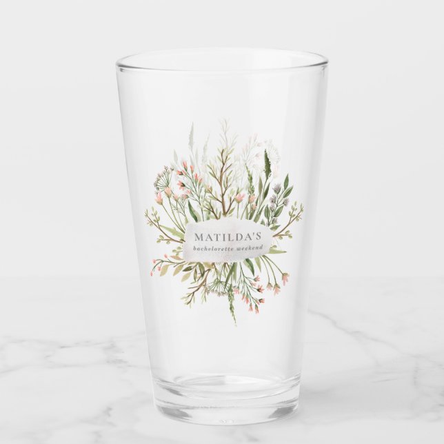 Verre Ferme fleur sauvage fleurie et rustique (Devant)