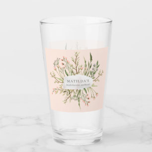 Verre ferme fleur sauvage fleurie rustique rose girly