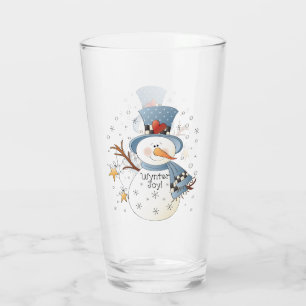 Verre Festif Noël Pays bonhomme de neige
