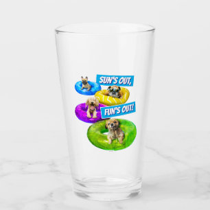 Verre Fête au bassin pour chiens