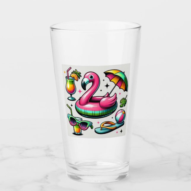 Verre Fête au bord de la piscine Soleil Splash Été  (Devant)