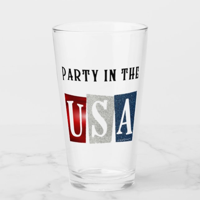 Verre Fête aux Etats-Unis (Devant)