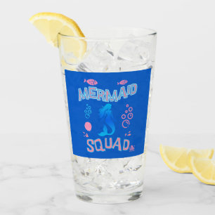 Verre Fête d'anniversaire de la troupe de sirènes