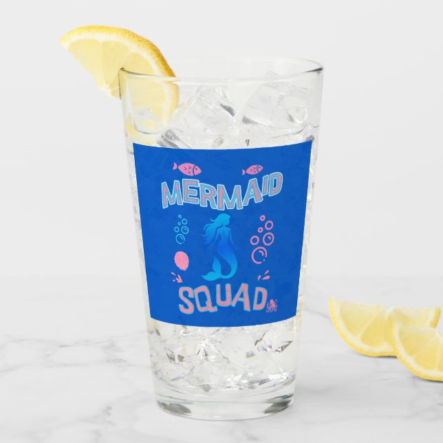 Verre Fête d'anniversaire de la troupe de sirènes  (Devant glace)