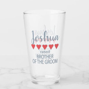 Verre Fête de mariage et de mariage 5 Frère de coeur de