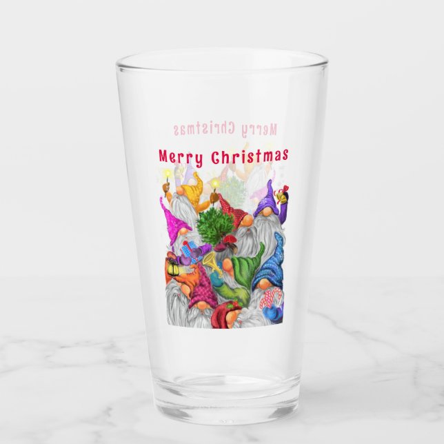 Verre Fête de Noël Gnome Glass (Devant)