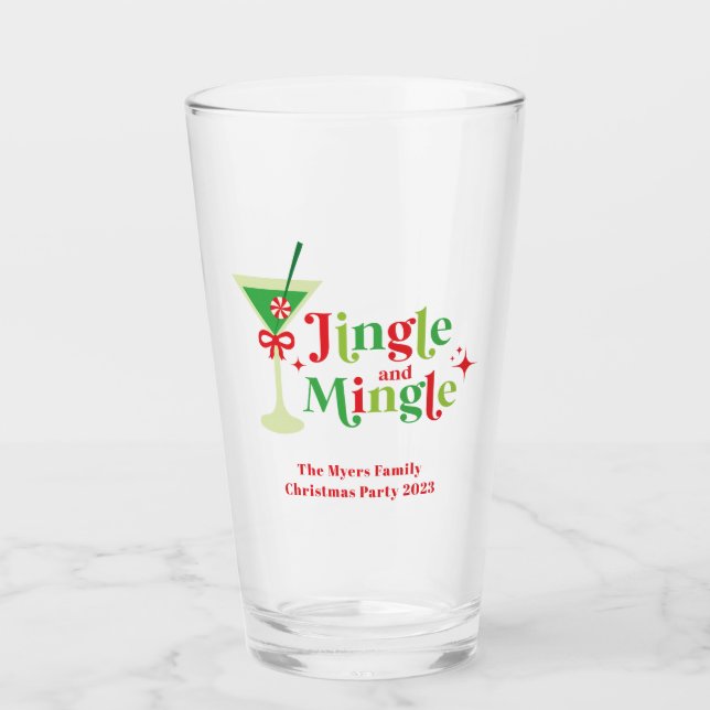 Verre Fête de Noël Jingle and Mingle (Devant)