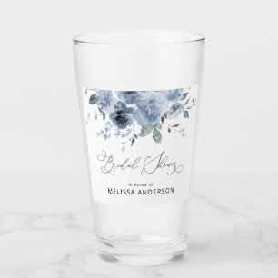 Verre Fête des mariées florale bleu et blanc Boire