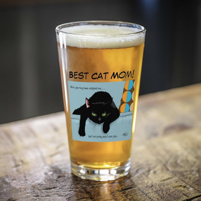 Verre Fête des mères de chats noirs (Créateur téléchargé)