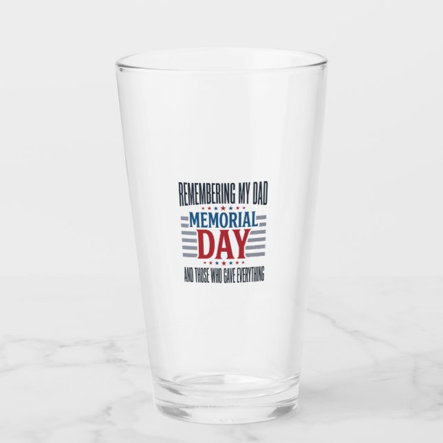 Verre Fête des Morts Papa Tribut Patriotique (Devant)