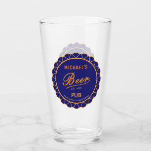 Verre Fête des pères Bière Bouteille Casquette Pub