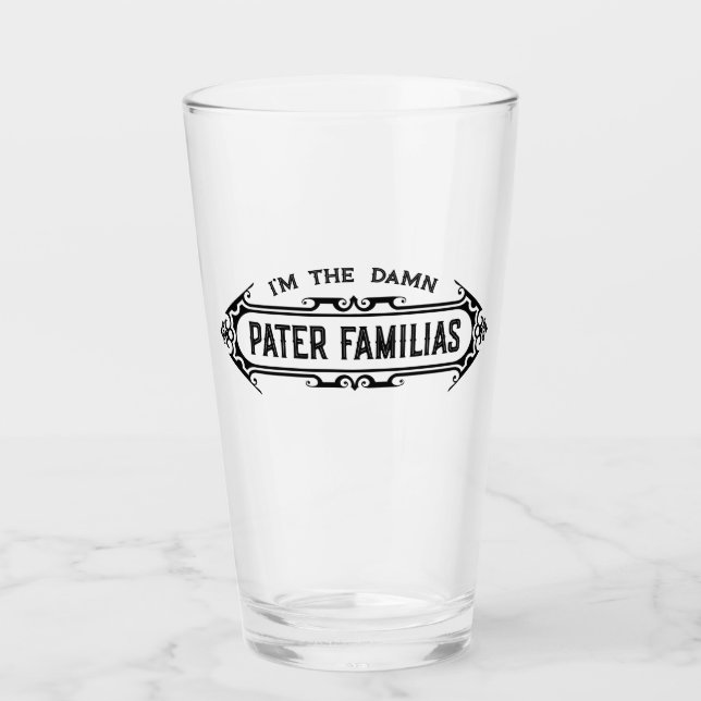 Verre Fête des pères de Familias de Pater (père de la (Devant)