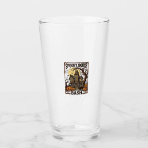 Verre Fête Maison Hantée Gravure Vintage Halloween Dé
