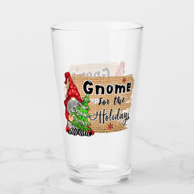 Verre fête Noël gnome Fête (Devant)