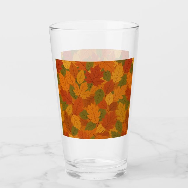 Verre Feuilles classiques d'automne à motifs (Devant)