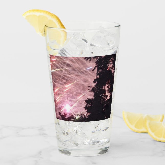 Verre Feux d'artifice 17 Collins (Devant glace)