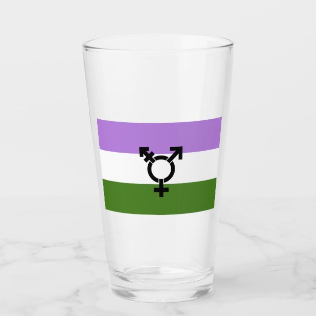 Verre Fier d'être genderqueer - Fierté queer (Devant)