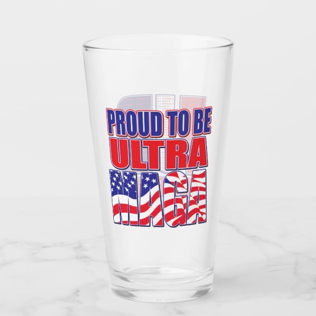 Verre Fier d'être Ultra Maga - Lets Go Brandon (Devant)