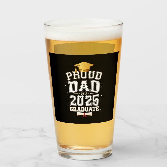 Verre Fier Papa D'Un Diplôme Familial De 2025 (Devant (rempli))