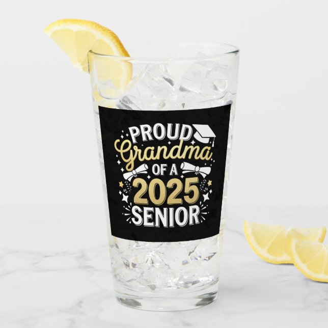 Verre Fière Grand-Mère D'Un Diplôme D'Études Supérieures (Devant glace)