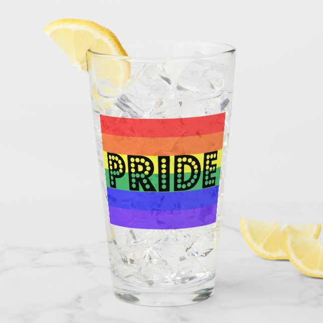 Verre Fierté arc-en-ciel (Devant glace)