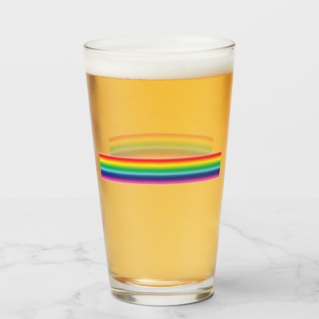 Verre Fierté arc-en-ciel couleurs lgbtq drapeau gay - (Devant (rempli))