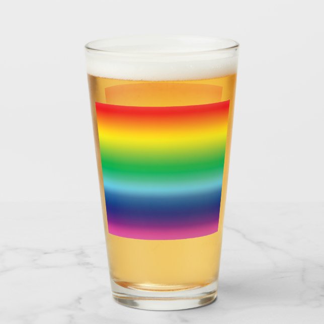 Verre Fierté couleurs arc-en-ciel lgbtq lgbt drapeau gay (Devant (rempli))