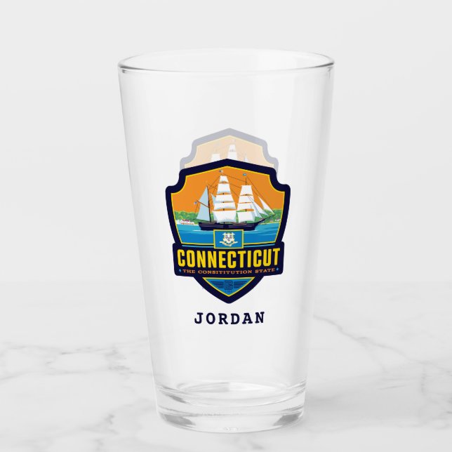 Verre Fierté de l'État | Connecticut (Devant)