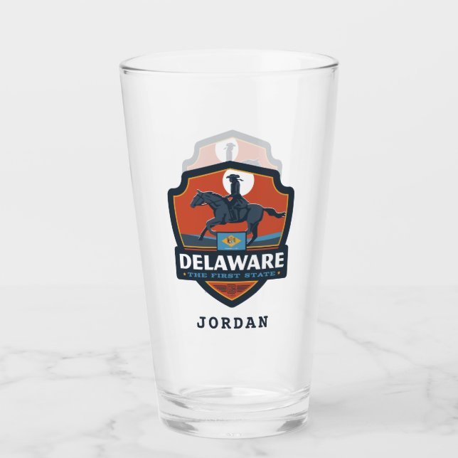 Verre Fierté de l'État | Delaware (Devant)