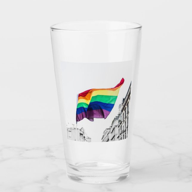 Verre Fierté drapeau arc-en-ciel (Devant)