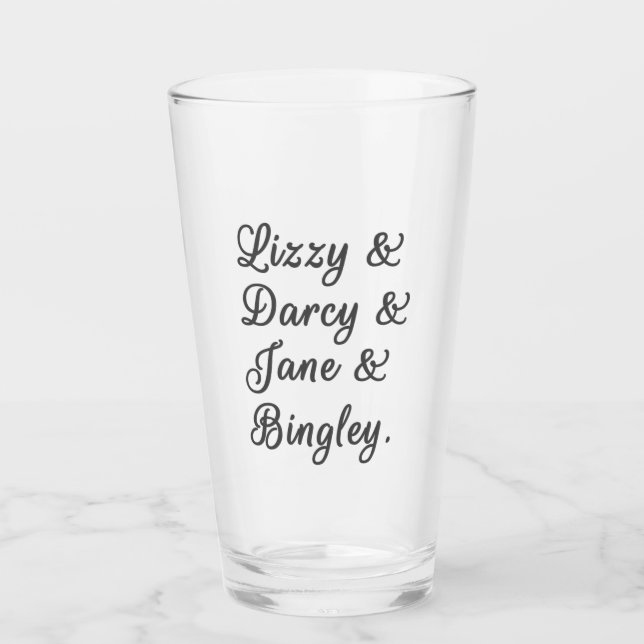 Verre Fierté et préjugés Couples I (Devant)