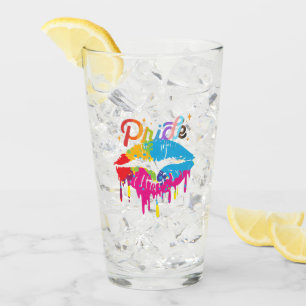 Verre Fierté Lèvres arc-en-ciel LGBTQ Lèvres à goutt