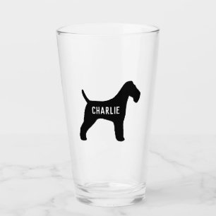 Verre Fil Fox Terrier Silhouette race de chien personnal