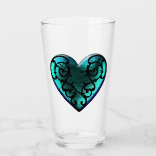Verre Filigree Goth Ice Blue Heart