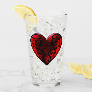 Verre Filigree Goth Red Heart