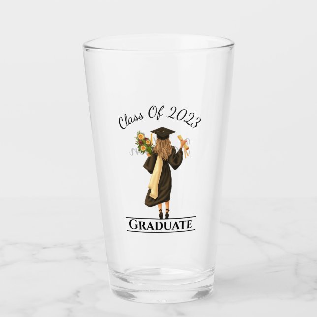 Verre Fille Diplômée 1 Année personnalisable (Devant)