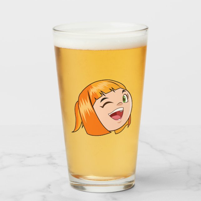 Verre fille drôle (Devant (rempli))