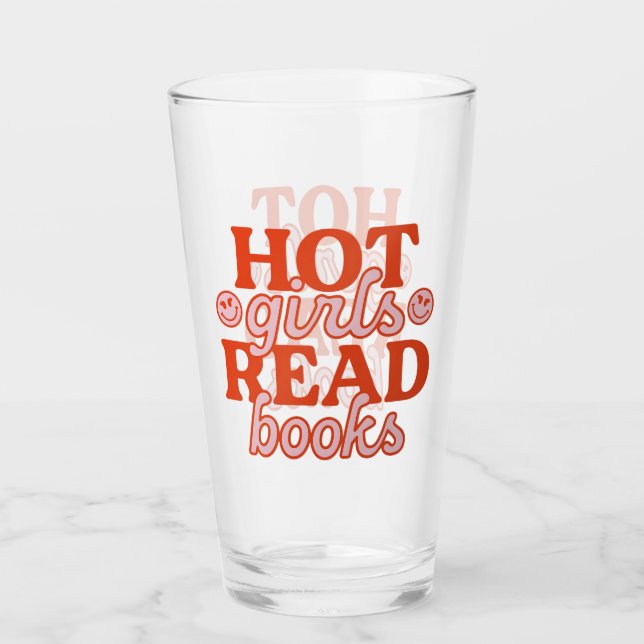 Verre Filles Chaudes Lisent Des Livres (Devant)