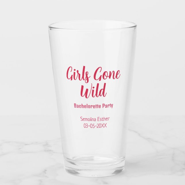 Verre filles déchaînées enterrement de vie de jeune fill (Devant)