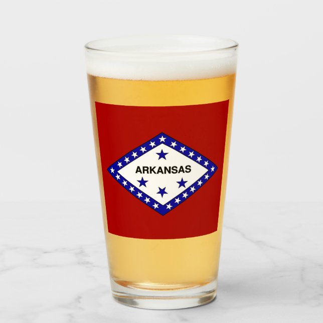 Verre Flag de l'Arkansas (Devant (rempli))