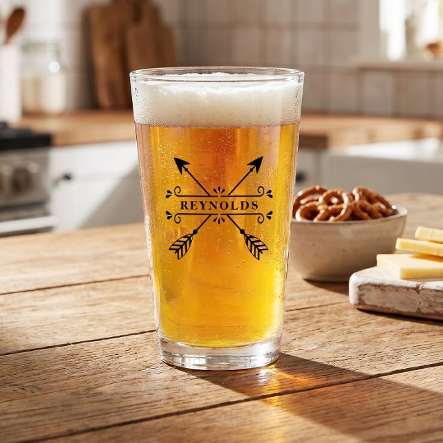 Verre Flèches croisées rustiques avec nom ID615 (Créateur téléchargé)