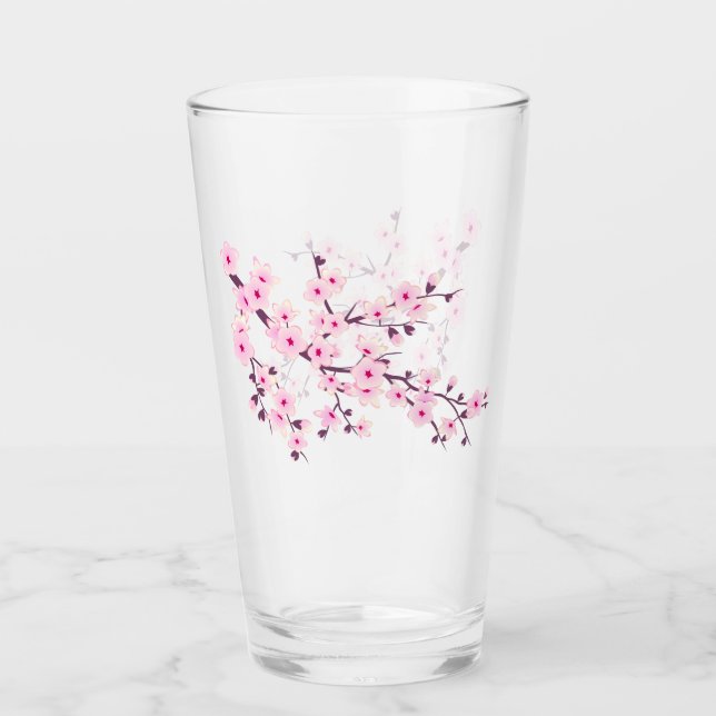 Verre Fleur de cerisier rose (Devant)