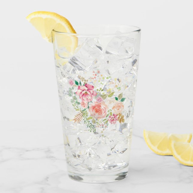 Verre fleur de printemps (Devant glace)