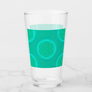 Verre Fleur de vie - soleil - motif continu 2