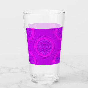 Verre Fleur de vie - soleil - motif continu 3