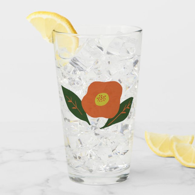 Verre Fleur d'hiver (Devant glace)