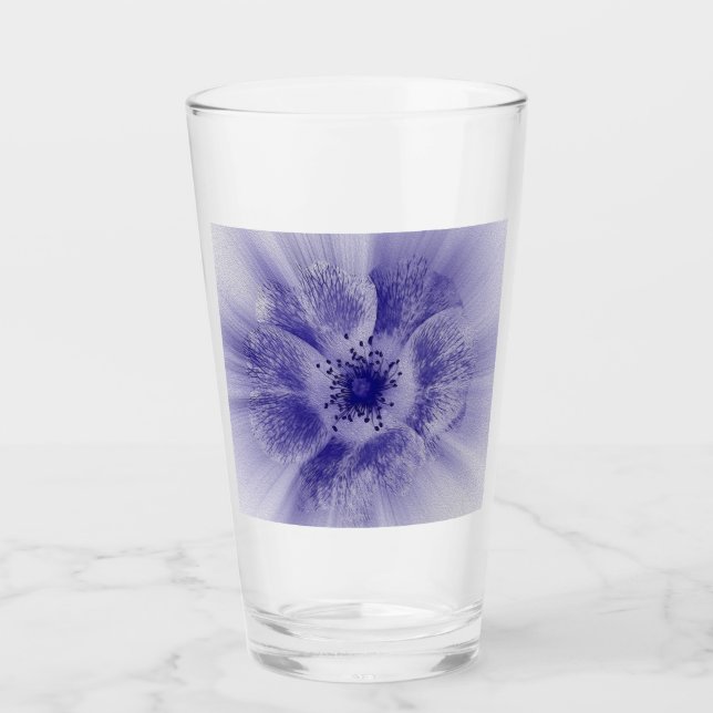 Verre Fleur en bleu (Devant)