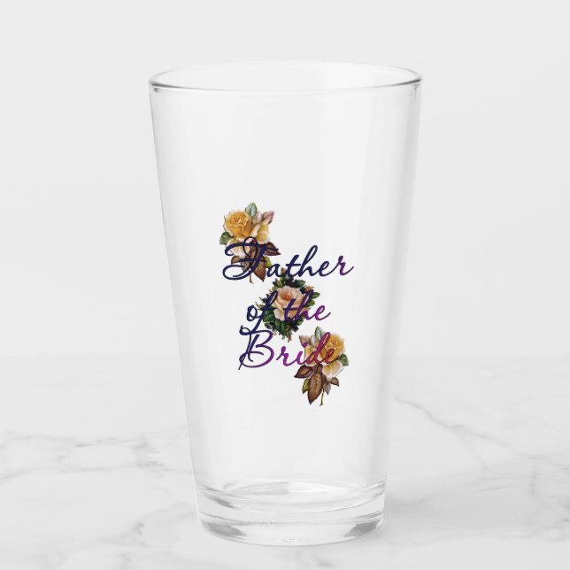 Verre Fleur Père De La Mariée (Devant)