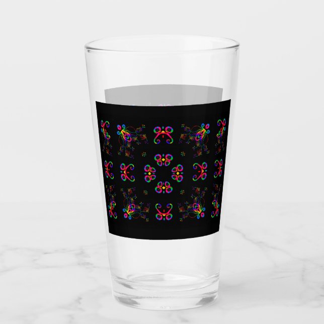 Verre Fleurs de Fiesta Dansante (Devant)