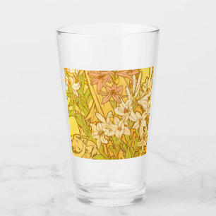 Verre Fleurs de lys Art nouveau d'Alphonse Mucha